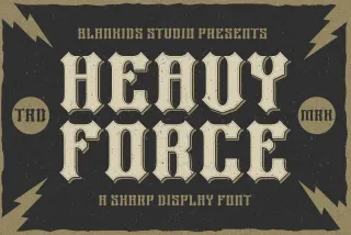 Heavy Force a Sharp Display Font