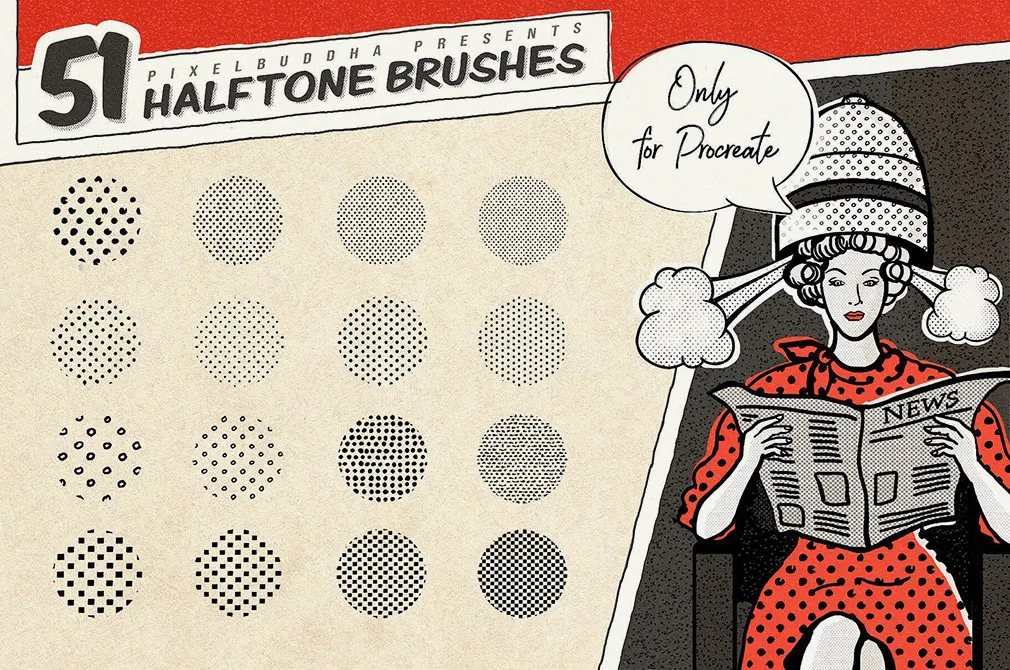 Retro Comics Procreate Brushes
