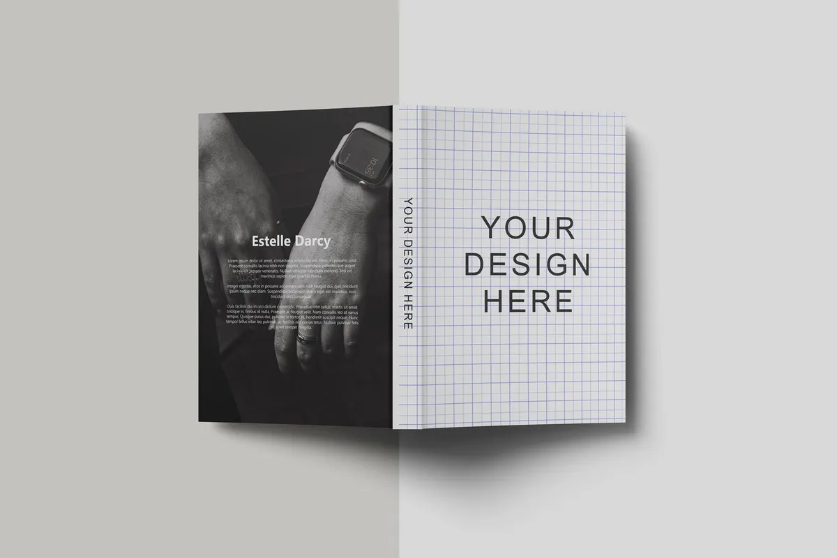 Flipped Hardback Book Mockup