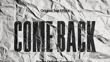 Realistic Crumpled Paper Text Effect