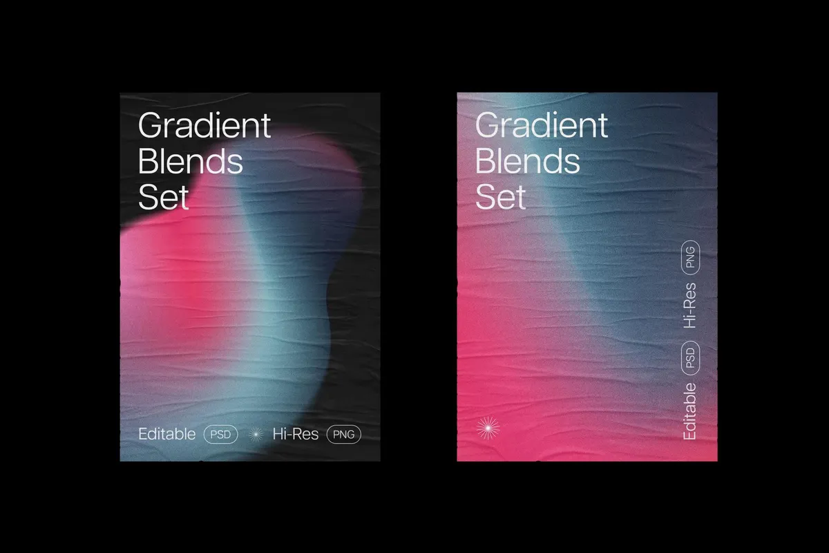 Gradient Texture Shapes Collection
