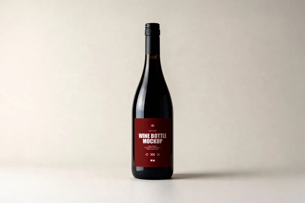 Screw-cap Wine Bottle Mockup