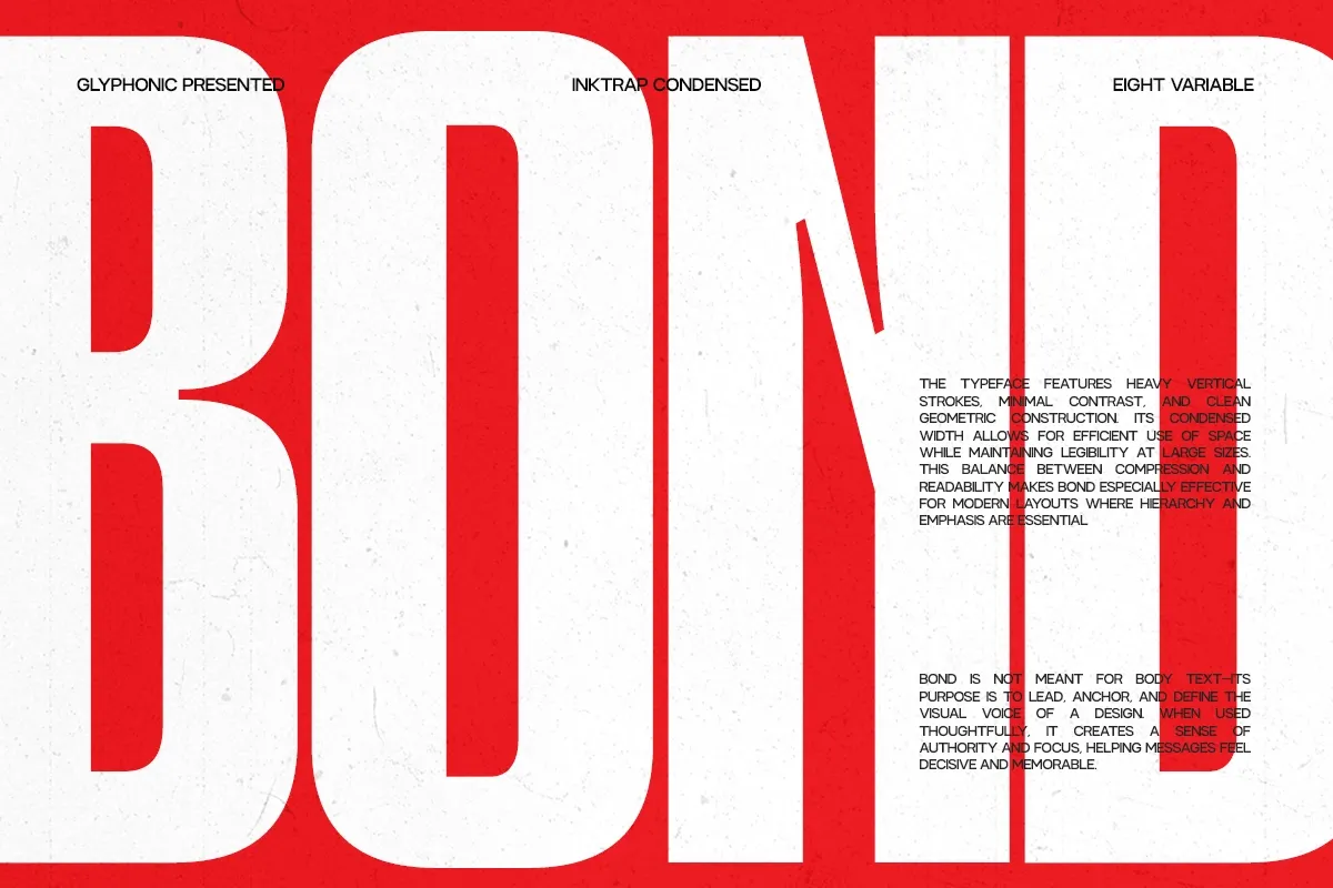 GC Bond - Inktrap Condensed Font