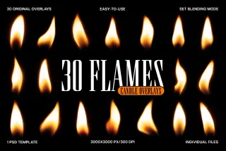 30 Flame Overlays