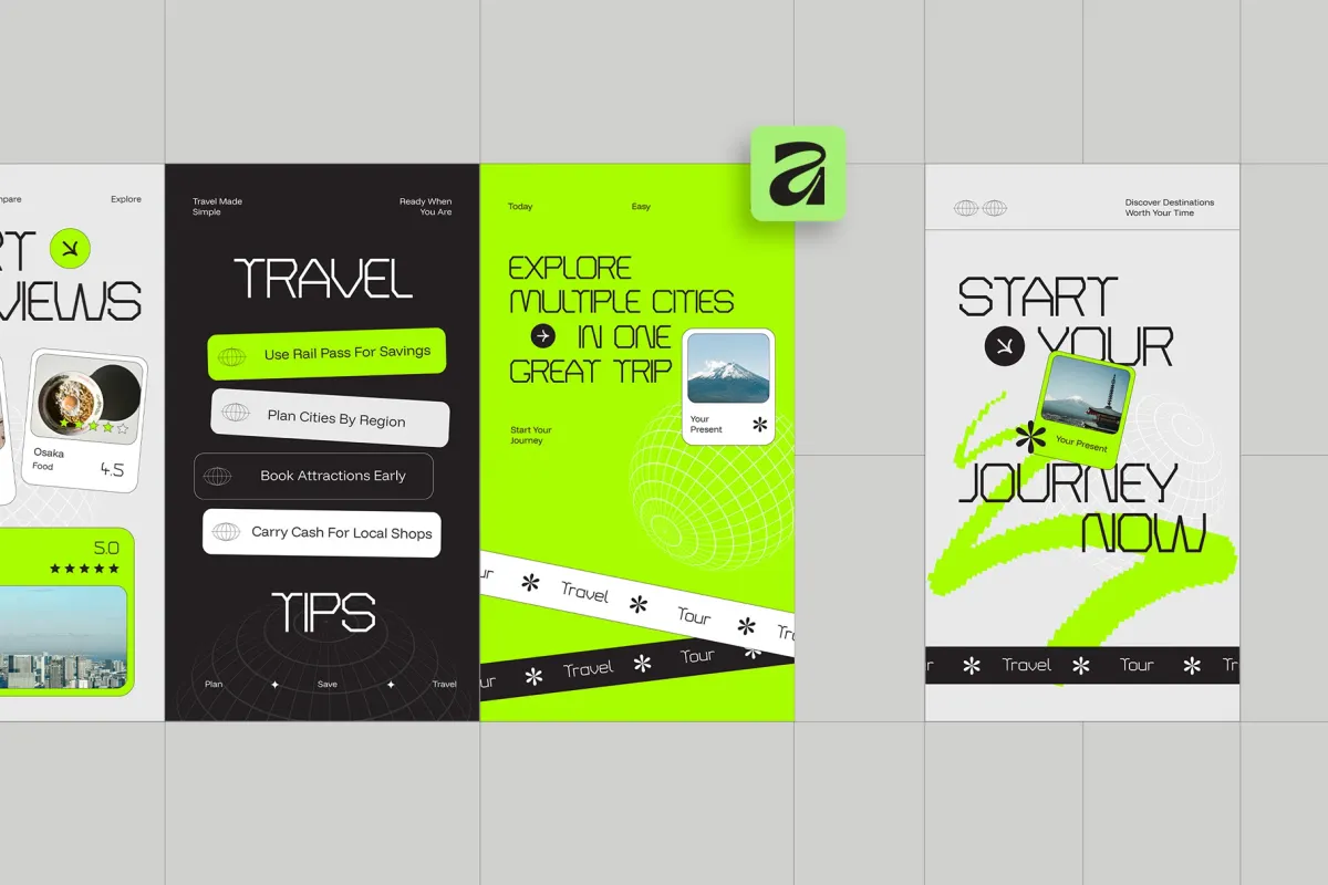Tour & Travel Instagram Pack - Affinity Template