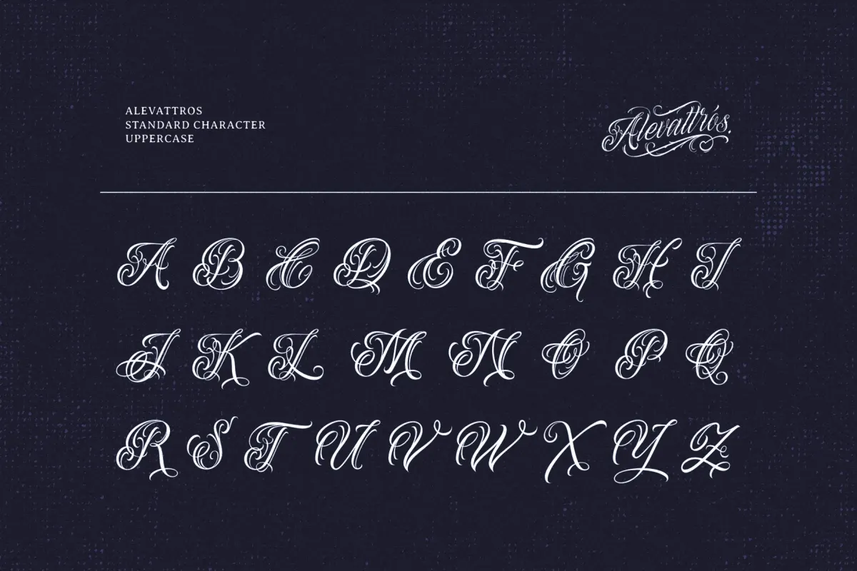Alevattros - Tattoo Script Font