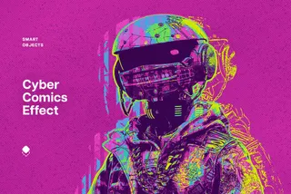 Cyberpunk Outline Photo Effect