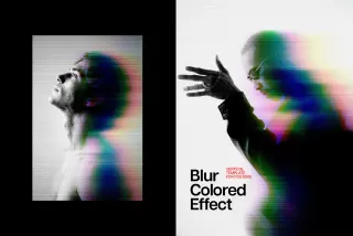 Colored Blur Poster Photo Effect
