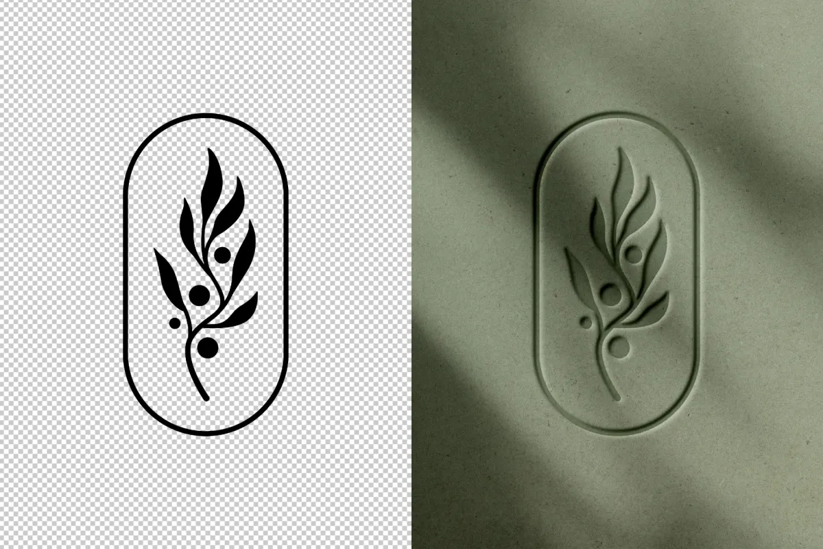Debossed Paper Logo Mockup