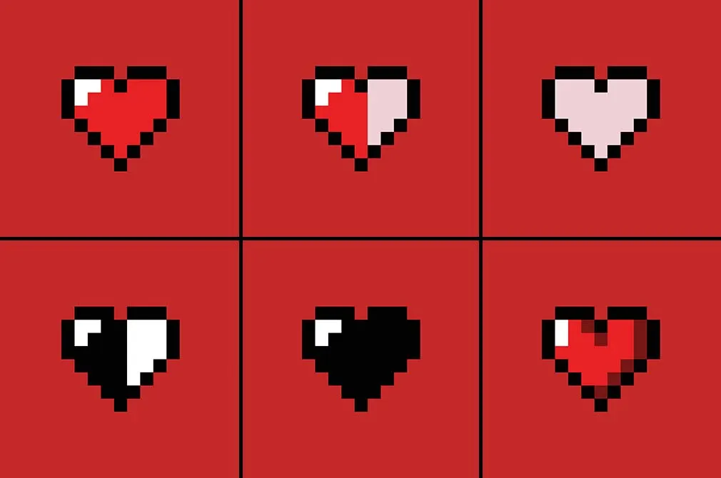 Pixelated Love Illustrations