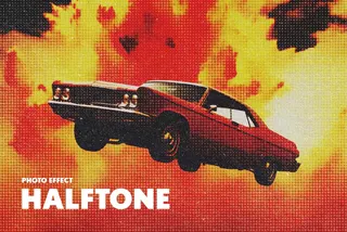 Dotted Halftone Photo Effect