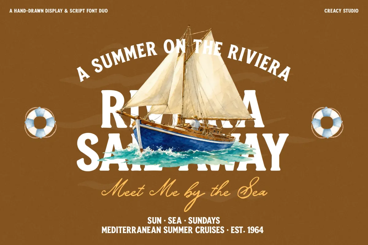 Casa Sol – Mediterranean Hand-Drawn Font Duo