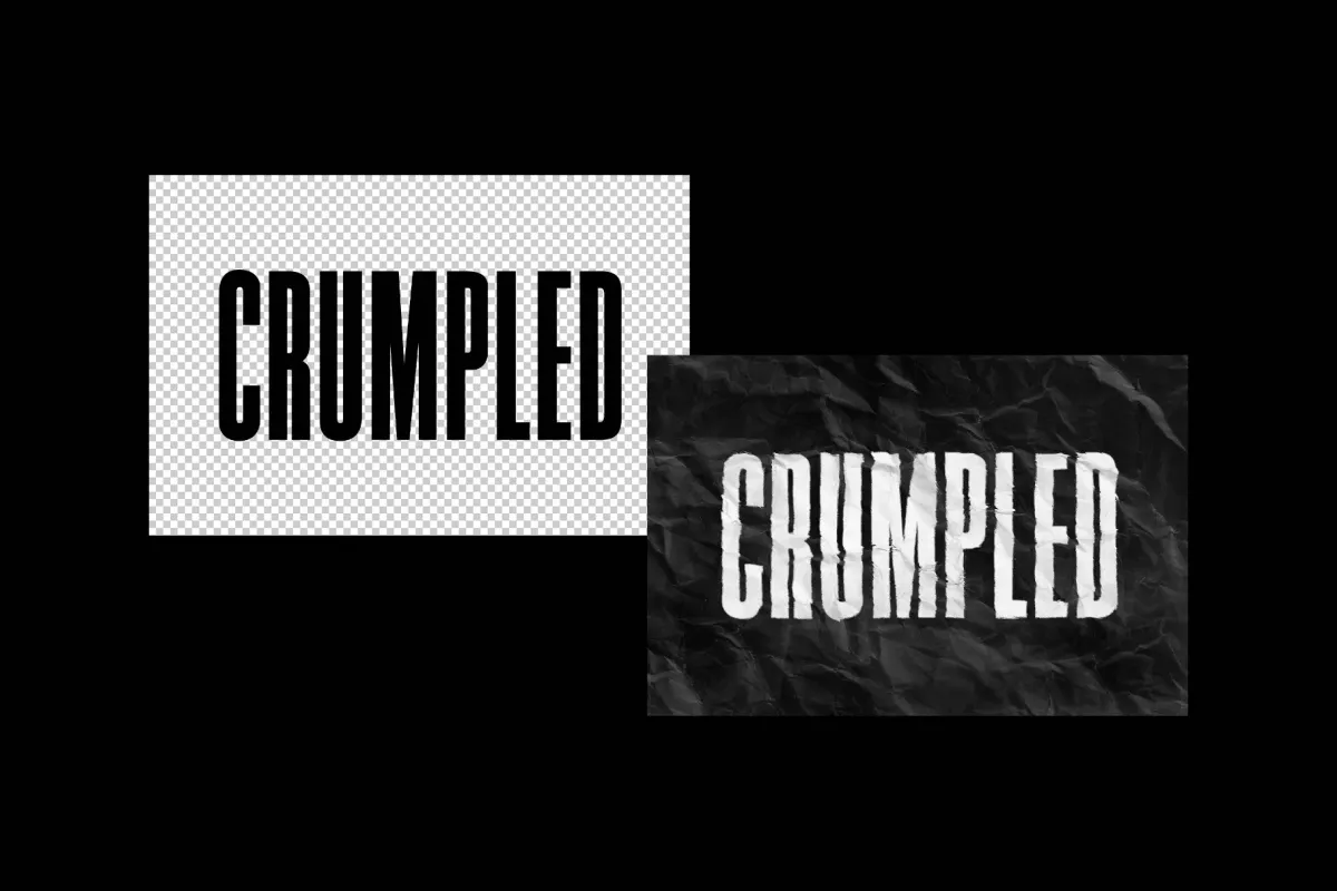 Crumpled Paper Text Effect