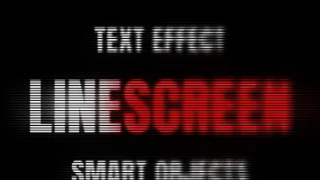 Line Screen Text Effect