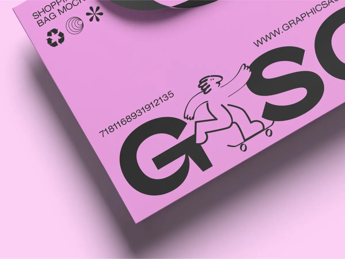 Top View Shopping Bag Mockup
