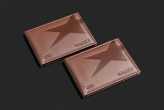 Embossed Leather Wallet Mockup
