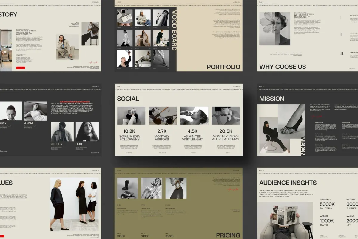 RUBE — Brand Portfolio & Media Kit Template