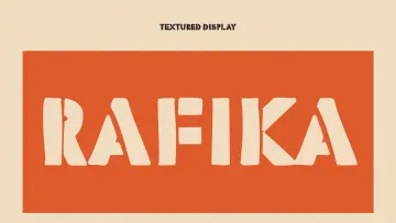 Rafika - Grunge Stencil Font