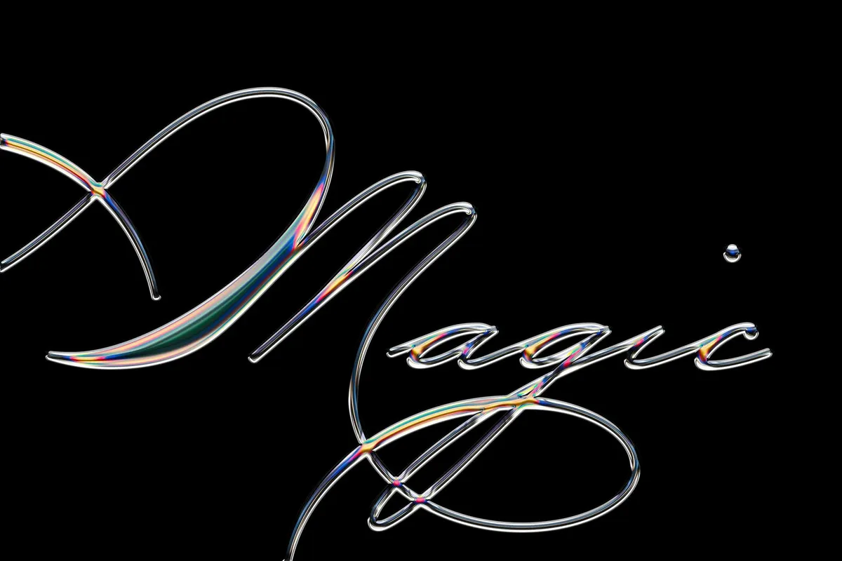 Magic Chrome Text Effect