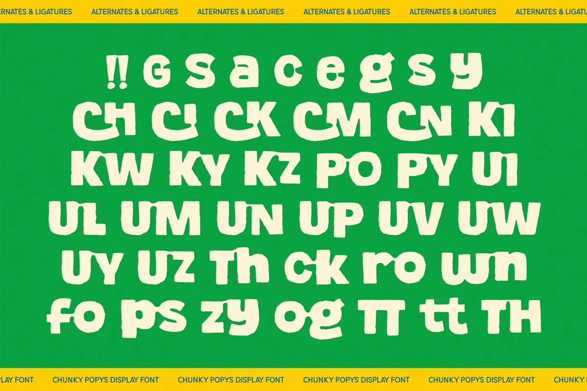 Chunky Popys - Bubble Display Font