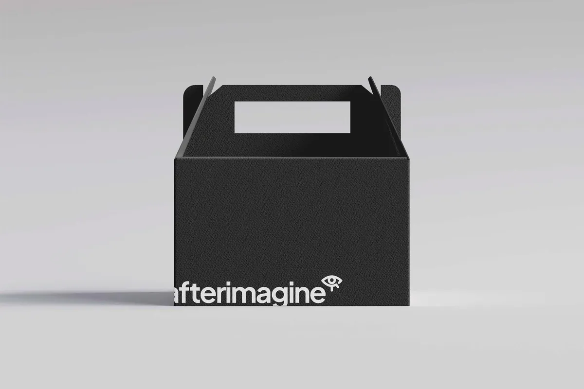 Takeaway Box Front View Mockup