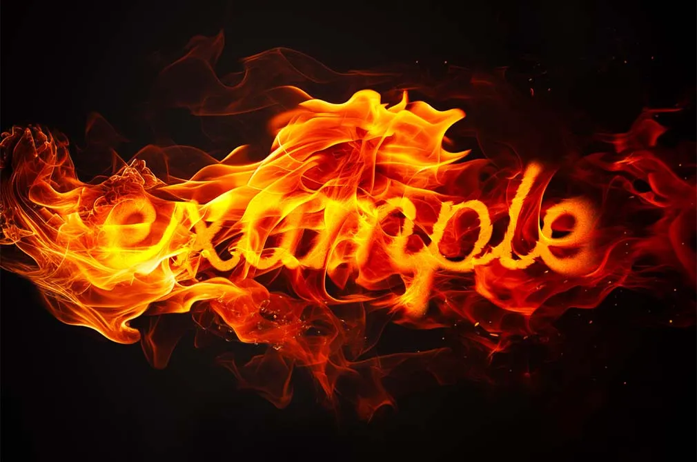 Melting Fire Flames Text Effect