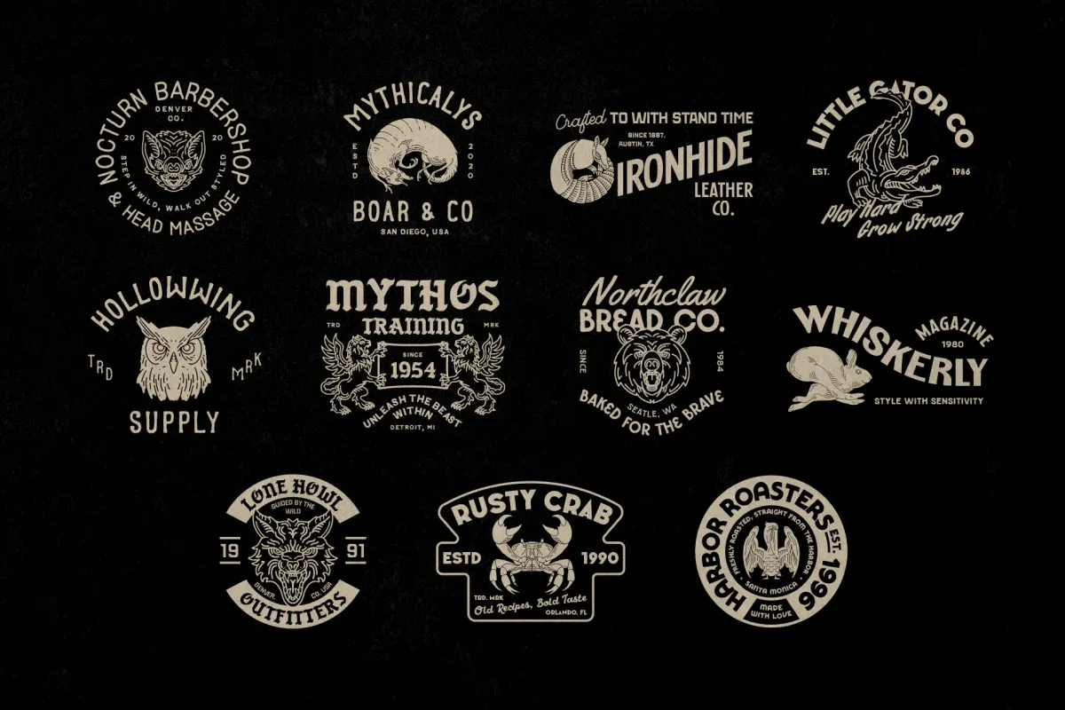 Vintage Logo and Badge Collection