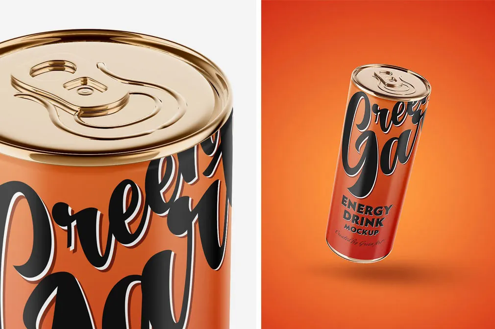 Energy Drink Mockup Set