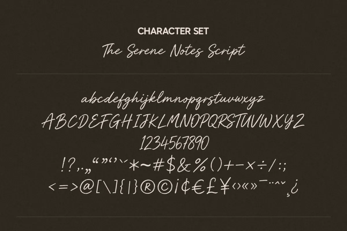 Serene Notes – Handmade Font Duo