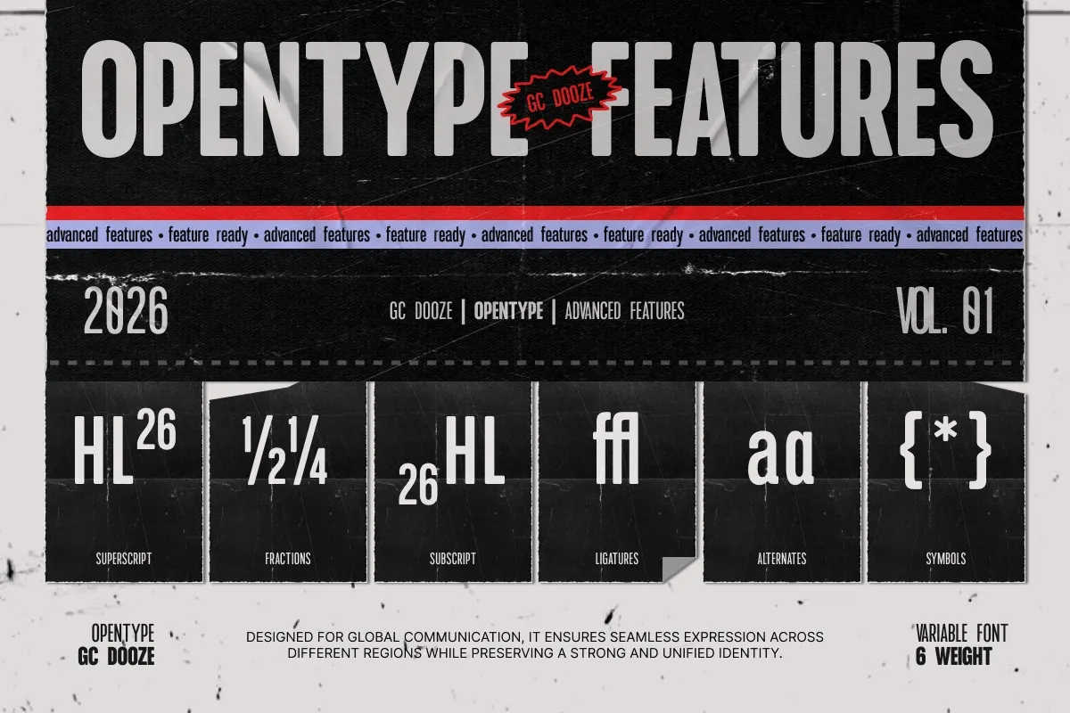 GC Dooze - Variable Condensed Display Font