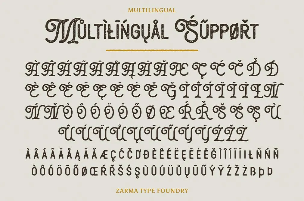 Thourenz — Monoline Vintage Font