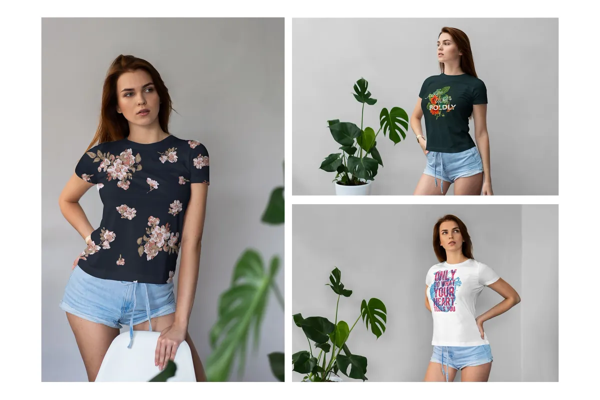 Women T-Shirt Mockup Bundle