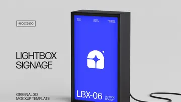 Vertical Lightbox Signage Mockup