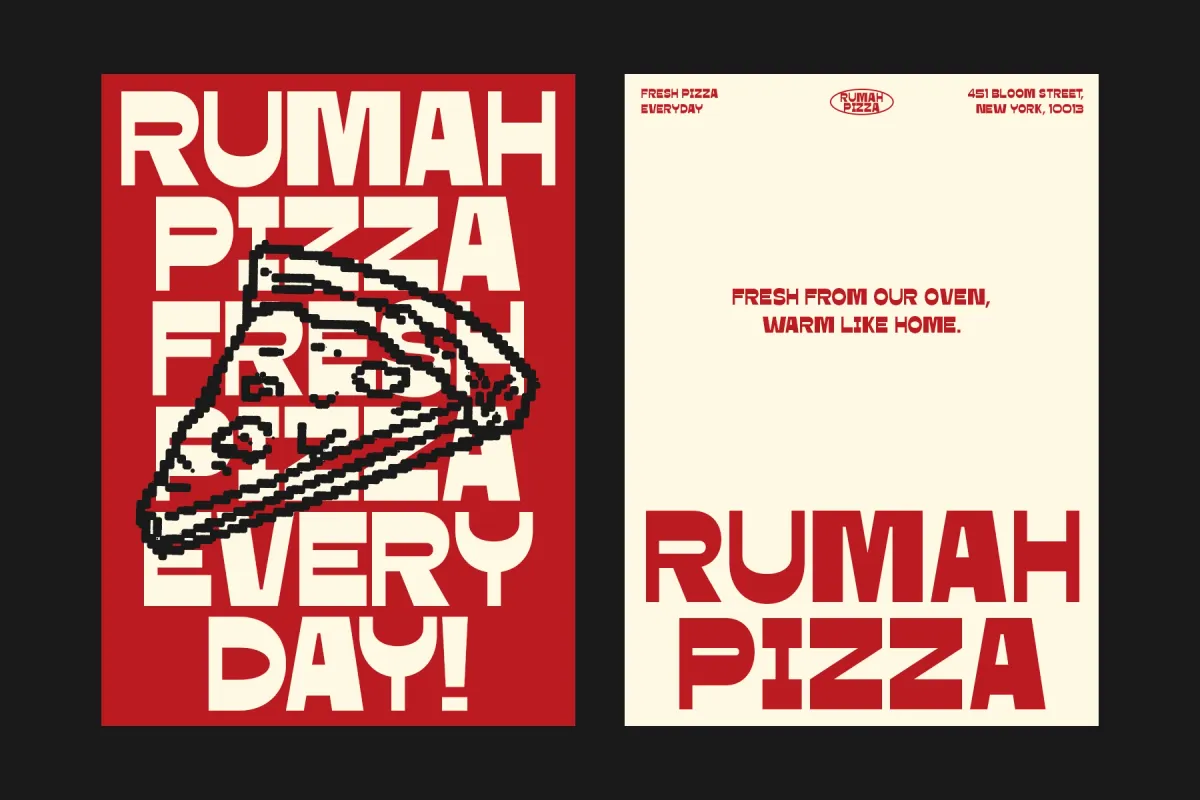 Trivane - Bold Reverse Contrast Display Font
