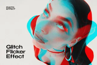 TV Glitch Flicker Photo Effect