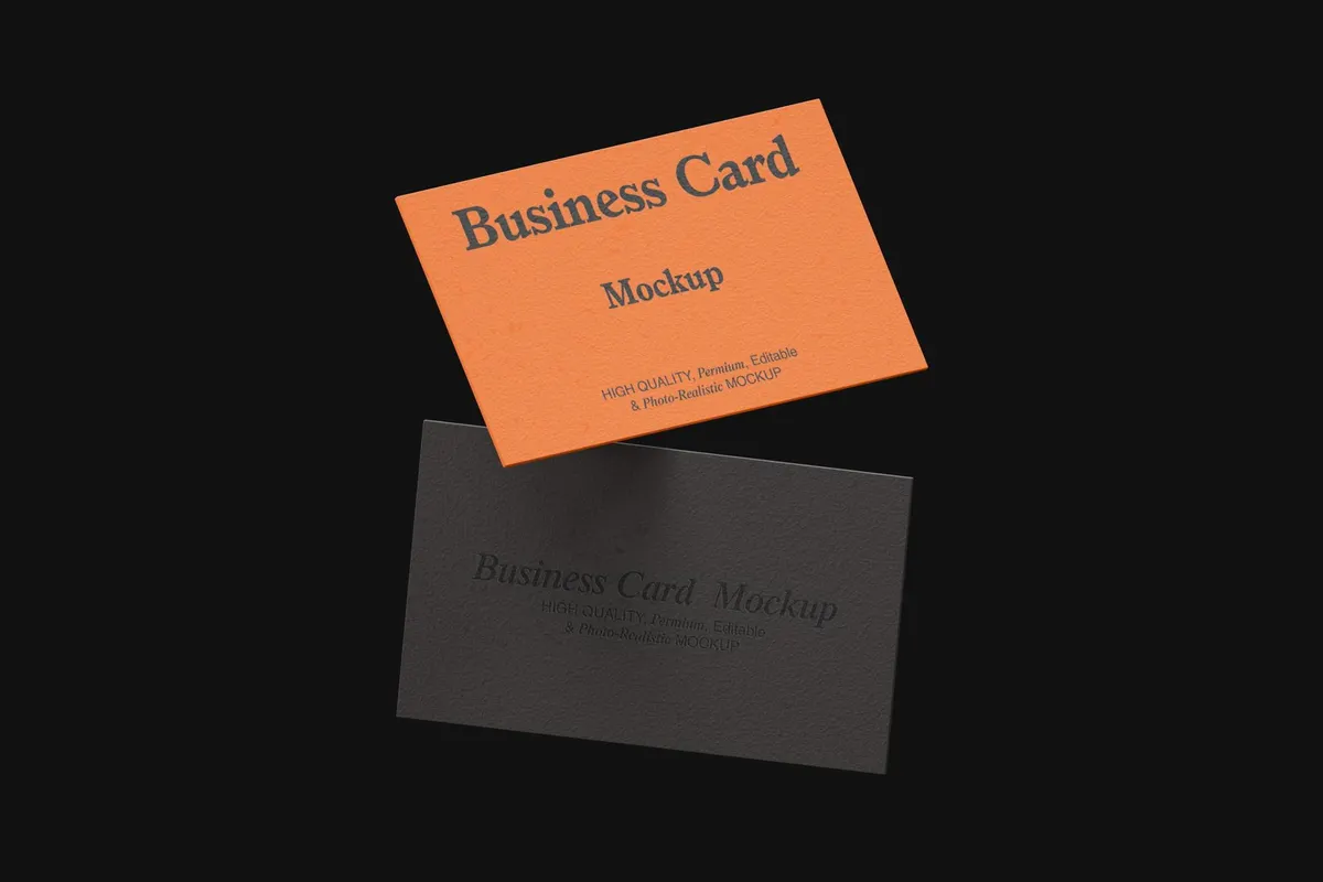 Embossed Business Card Mockup Set
