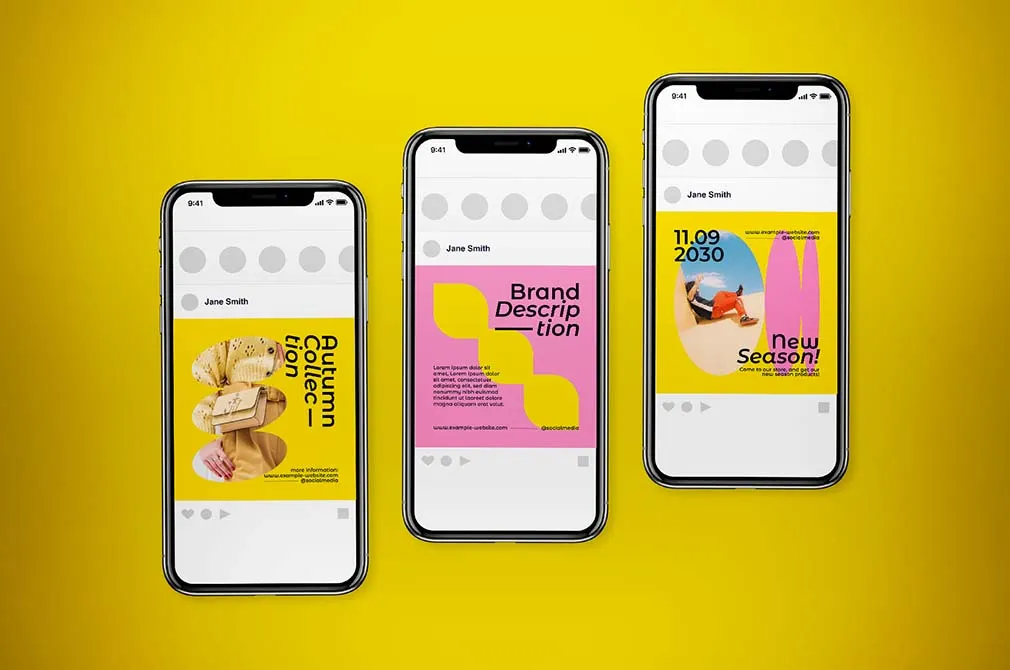 Geometric Shapes Social Media Templates