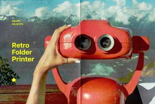 Retro Folded Printer Photo Effect