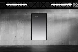 Concrete Wall Vertical Screen Mockup