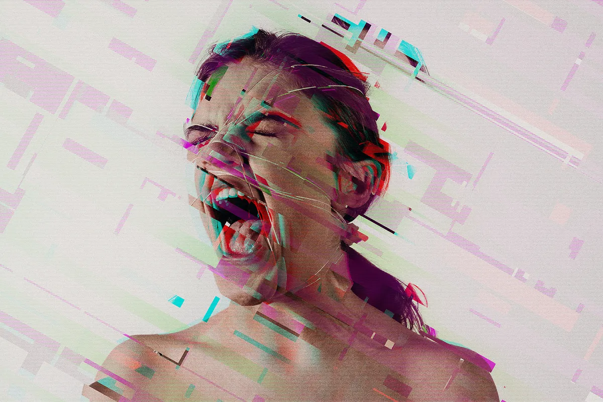 Glitch Matrix Photoshop Effect