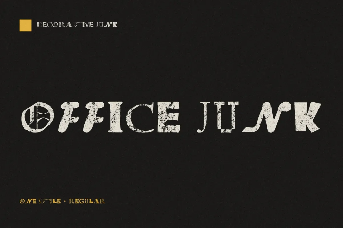 Office Junk - Grunge Poster Font