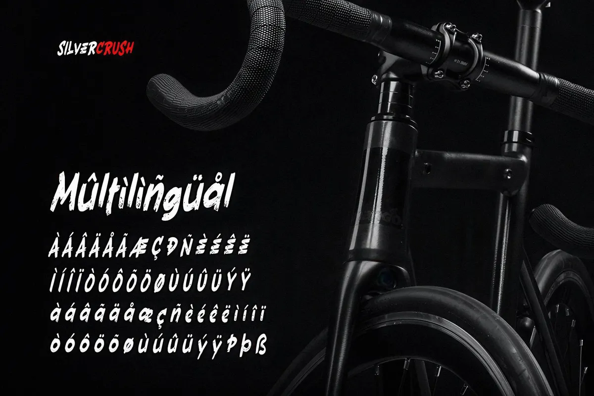 Silvercrush - Rough Brush Font