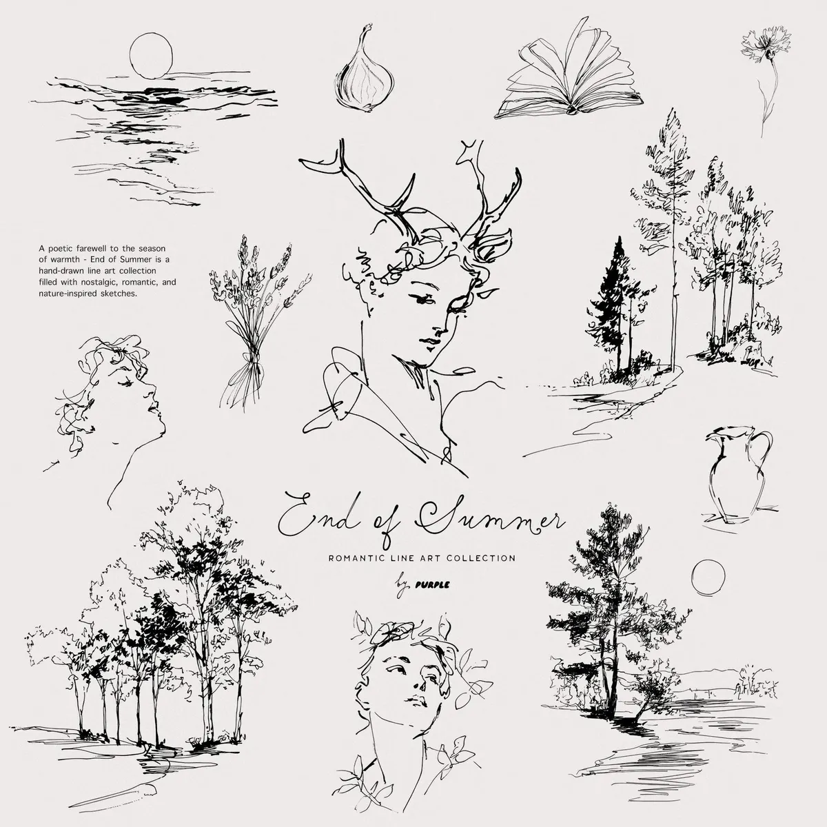 End of Summer: Line Art Collection