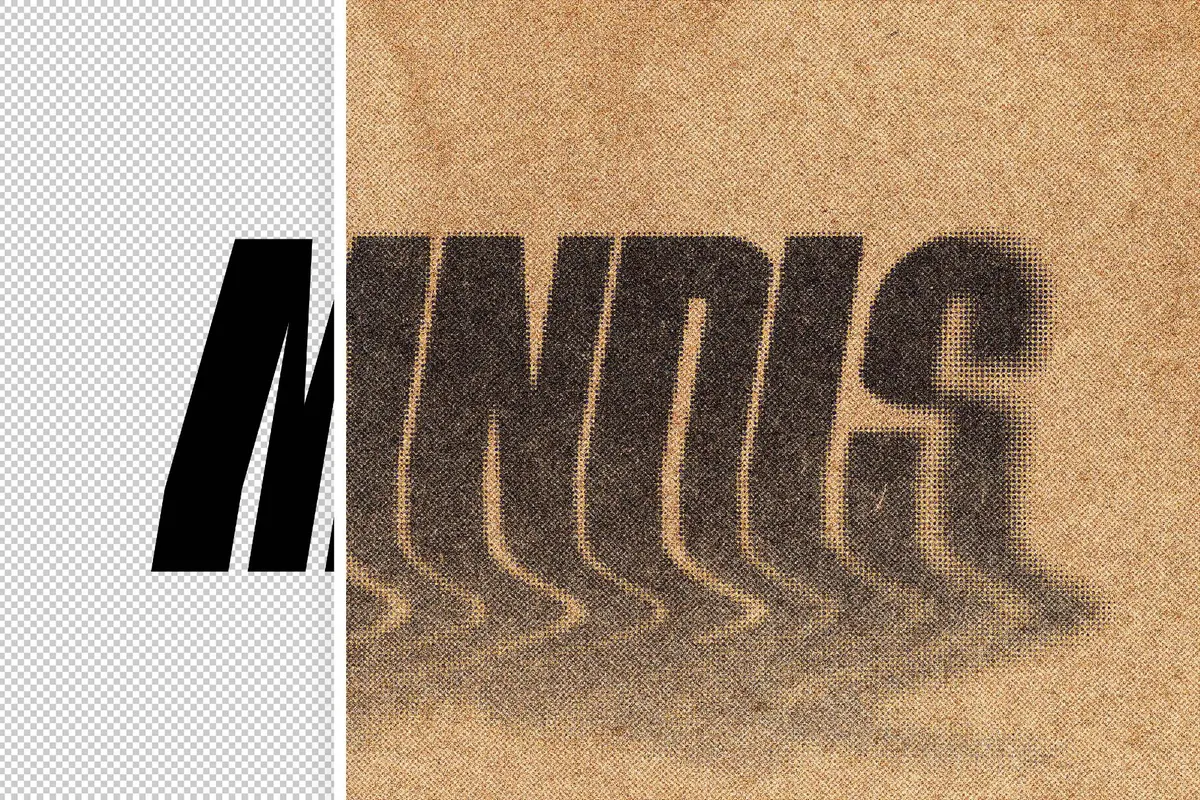 Liquid Halftone Text Effect