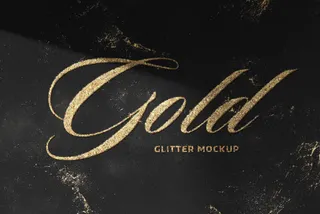 Gold Glitter Text & Logo Effect