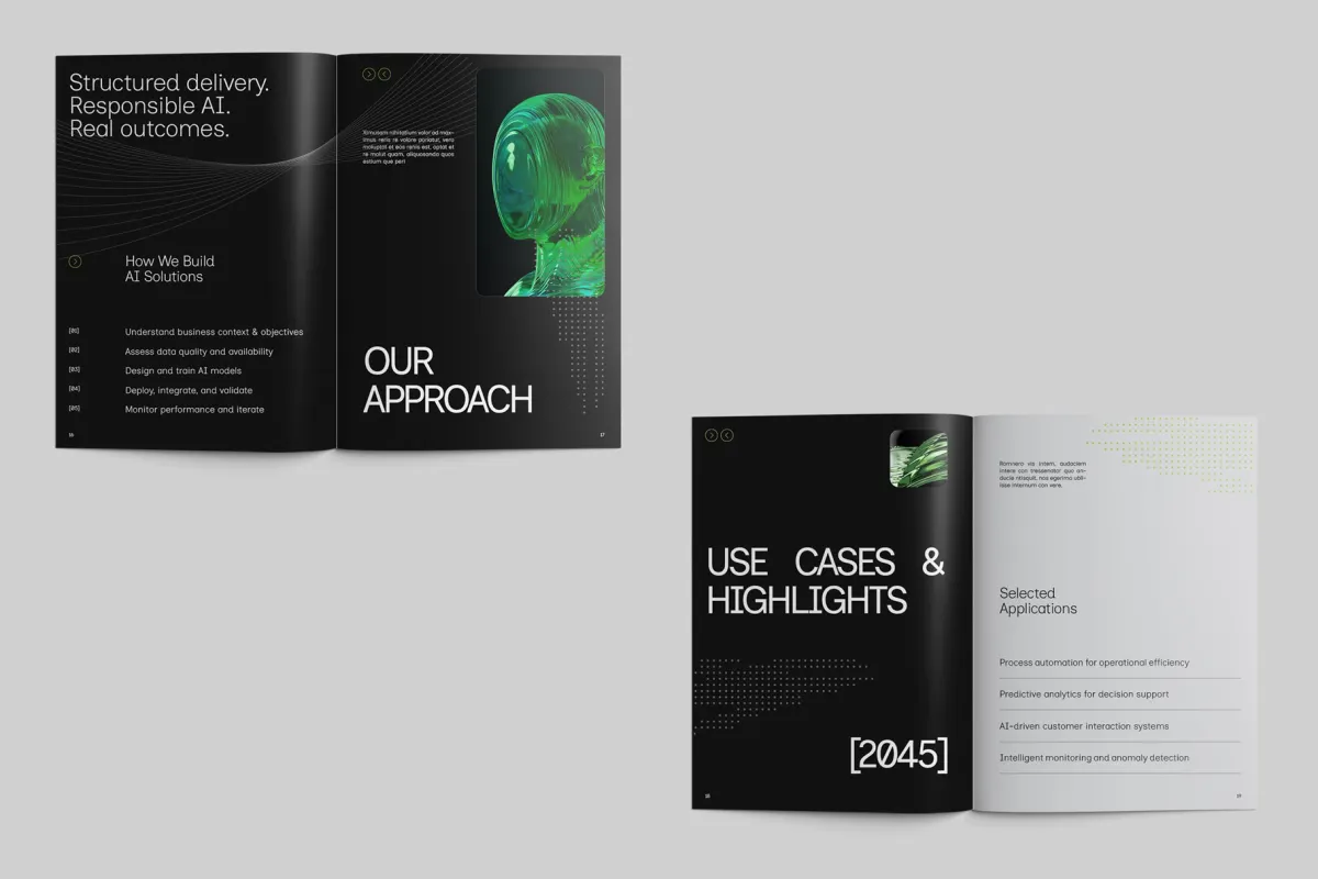 Futuristic AI Company Profile Affinity Template
