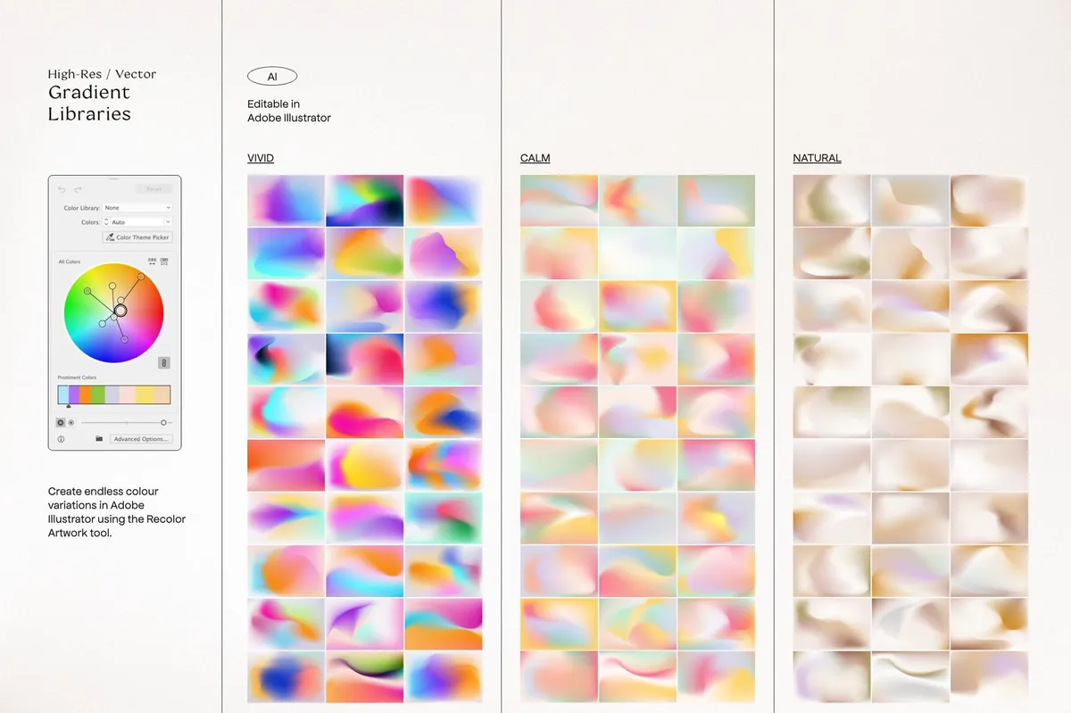 Angeles - Retro Gradients & Shapes