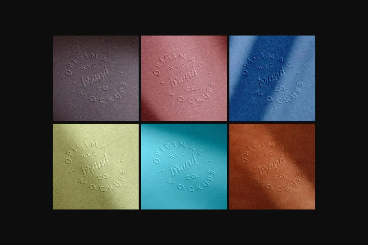 Embossed Fabric Logo Mockups