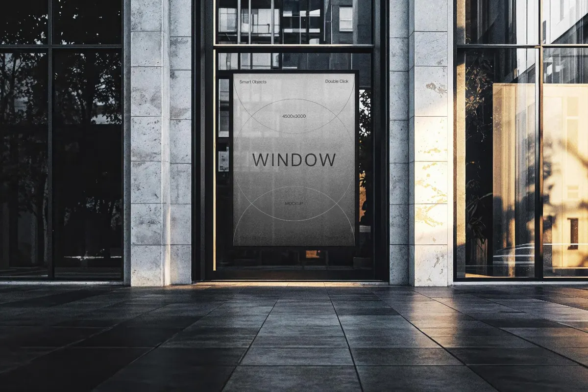 Window Poster Mockup