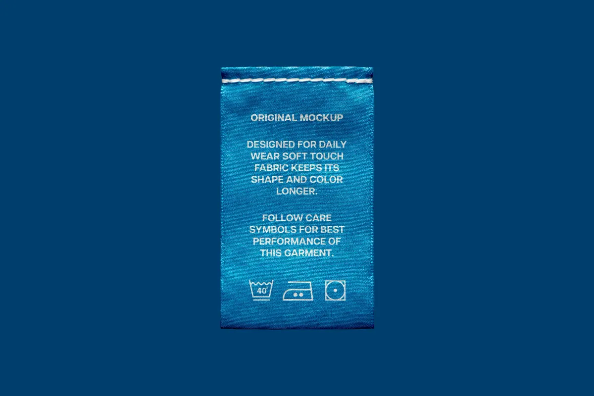 Vertical Clothing Tag Mockup